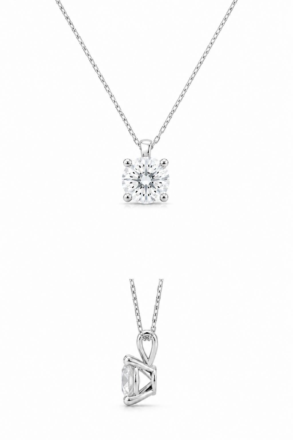 Facelis Necklace - 18k white gold diamond necklace by Maison Facelis